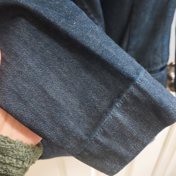 The Row Dark Wash Blue Denim Double Breasted Jean Denim Jacket - Picture 5 of 8